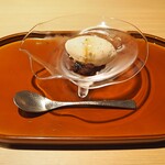 おみ乃 - 栗のあんみつ + 渋皮煮のアイスクリーム