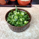 横濱ラーメン あさが家 - 青ネギハーフ100円。