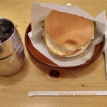 コメダ珈琲店 - フルムーンバーガー(期間限定)+アイスコーヒー