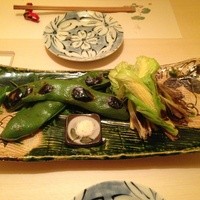 すざき町食・心旬ぎく - 空豆とヤングコーンの姿焼