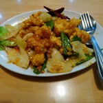 中国家庭料理 大福元 - 香椒魷魚(イカと玉ねぎの四川風炒め)