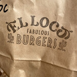 EL LOCO FABULOUS BURGERS - 紙袋にはお店のロゴが