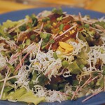 Miya Susumu Shoten whitebait and mullet salad/Nanko plum vinaigrette