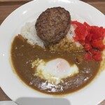 カレーショップ C＆C - ポークカレー辛口ハンバーグ温玉トッピング