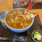 徳一 - えび天カレー南うどん 漬物付き