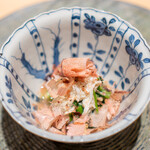Ginza Inaba - 渡り蟹と空芯菜の煮浸し