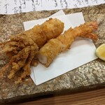 割烹 市川 - あしあか海老のフライ　淡路島っておっしゃっていたかな