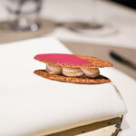 ラルジャン - 亀岡七谷鶏ムース、カシス、キノコ香るサプレ