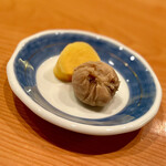 日本料理 たかむら - ⓫特製モンブランと柿