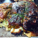 お好み焼き いのうえ - 「ミックスＡ+そば半玉」650円