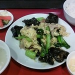 桂珍 - 定食メニューの　卵ときくらげの炒めもの