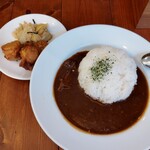 POTENとCURRY - カレー大盛り+唐揚げミックス