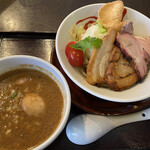 Ramen Fujiwara Ya - 海老つけ麺濃厚ストレートスープに贅沢フルトッピング
