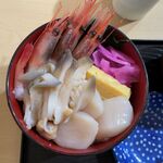 北の海鮮どんぶり屋 わがまま丼 苫小牧食堂 - わがまま丼(Bサイズネタ3品)1650円