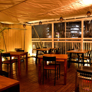 Enjoy your terrace even in winter with a stove installed♪
