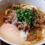 あんず - 冷やし肉玉子カレーうどん