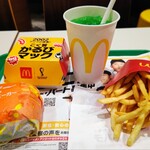 Makudonarudo - 倍スパイシービーフバーガー300円 こく旨かるびマック マックフライポテトM ファンタメロンＭ 710円