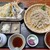 夕づる - 料理写真:天ぷら付き もり1540円(税込)蕎麦で注文。
エビ一本、やさい三品付とありましたが、実際に提供された物は五品も付いていました♪
お蕎麦は細いけど硬くしっかりとしたコシがあり、香りも申し分なく美味♪