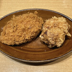 とんかつ けい太 - 和牛と銘柄豚のメンチカツと国産鶏モモ肉の唐揚げ