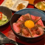 Japanese black beef roast beef bowl set