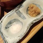 とんかつと、しゃぶしゃぶ。黒豚ふくや - 塩、大根おろし