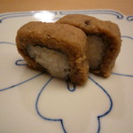 銀座 鮨青木 - 鱧のミンチに有馬山椒を混ぜたものを煮てある