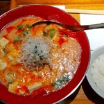 新潟 三宝亭 東京ラボ - たらこ湯麺 1000円、ランチタイムのご飯は無料になります