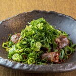 Kyoto duck heart covered in green onions