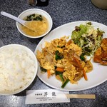 Chuugokuryouri Shouryuu - 令和4年11月
                      本日の日替わりランチ
                      ポパイ定食 900円→750円
                      ほうれん草炒め、唐揚げ、サラダ、ライス、スープ