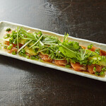 Salmon and avocado carpaccio