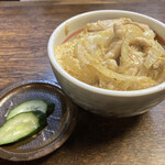 更科 - ぶっかけ定食のミニ親子丼