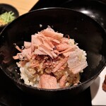 銀座 稲葉 - 削りたての「本枯節」をのせて・・・(*^^)v