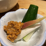 和食高山 - 野菜スティック　鳥味噌がとても美味しい！