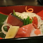 つる幸 - お造り　河豚　初鰹　本鮪　烏賊