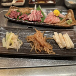 とり焼き 鶏料理 かしわ - ナムル盛合せ(山芋、もやし、ネギ)