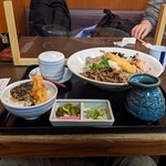 風流うどんそば料理 歌行燈 - きのこたっぷり海老おろしそば定食