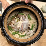 Kuzushi Nosuke - ・舞阪産 天然真鯛の土鍋御飯