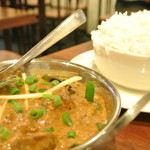 アーンドラ・キッチン - マトンクルマ　1350円　&　バスマティ･ライス　450円