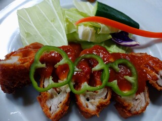 フレスガッセ - チーズ 豚肉巻いて揚げて 凝ってました