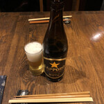 蕎麦小路 さわらび - サッポロ黒ラベル中瓶