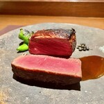 アカ - 2022.10.  熊本県産 黒毛和牛フィレの薪火焼き