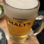 新小屋 - サントリーモルツ生　550円