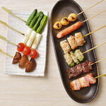 Various vegetable skewers