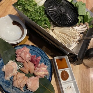 You can grill it in the unusual yaki-nabe style ♪ You can grill it in a hot pot ♪