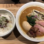 鴨出汁中華蕎麦 麺屋yoshiki - 鴨カレーラーメン（プチライス付き）