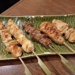 酔心 - 焼き鳥盛り合わせ