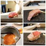 すし龍 -  ✦鮪赤身 ✦大トロ ✦金目鯛　いくらの小丼 