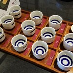 京都一の傳 本店  - ペアリングの日本酒11種類。