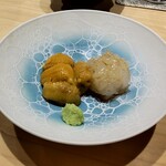 鮨結う翼 - 海胆＆白えび