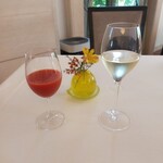 エトゥルスキ - 20221102乾杯スパーリングとブラッドオレンジジュース